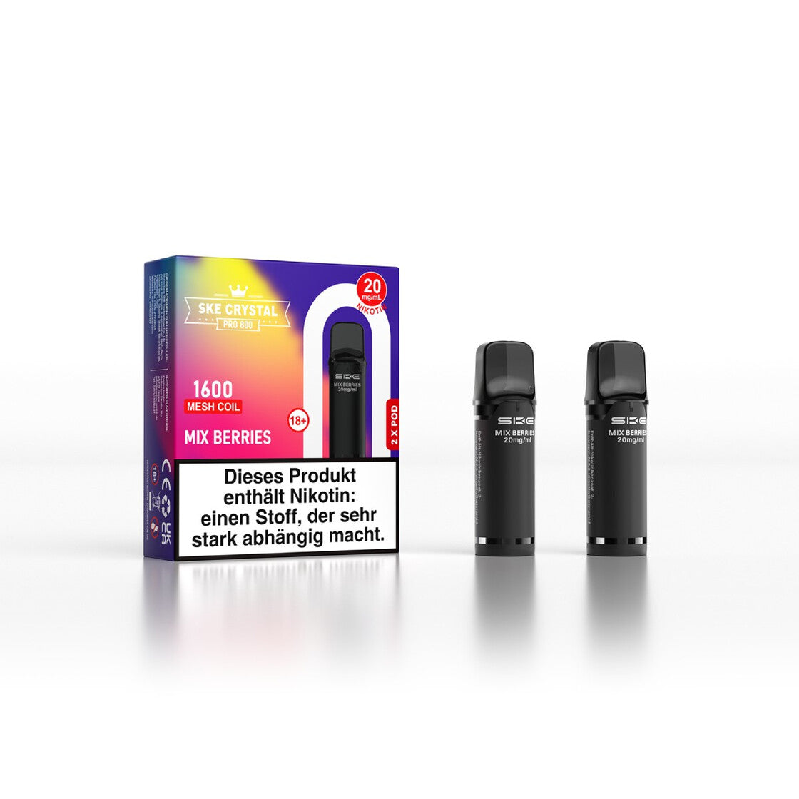 SKE Crystal Pro 800 Pod - Alle Sorten Vapechamp.de