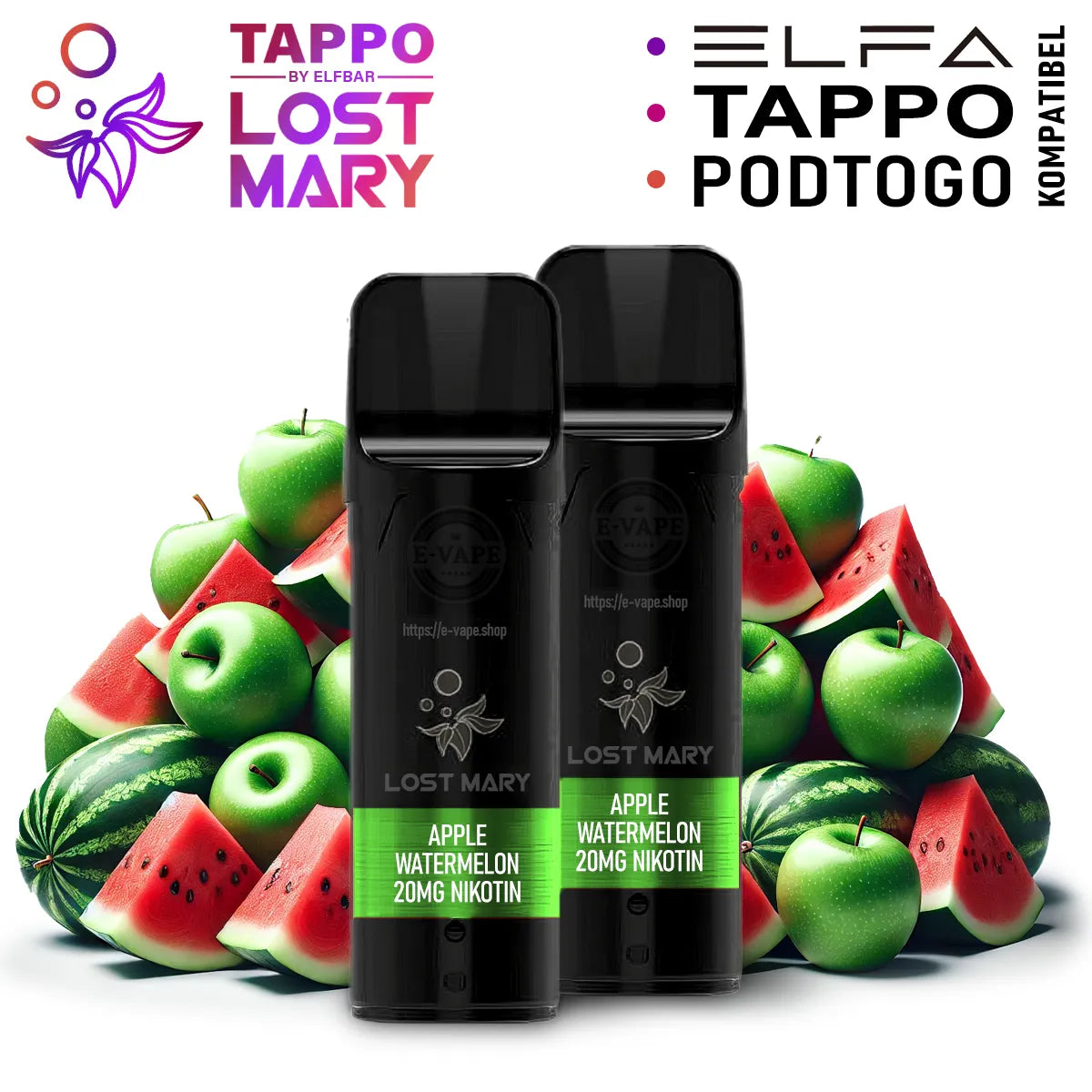 Elfbar TAPPO ELFA Pods Apple Watermelon