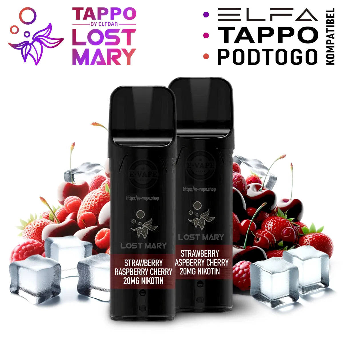 ELFA TAPPO Pods Strawberry Raspberry Cherry Ice