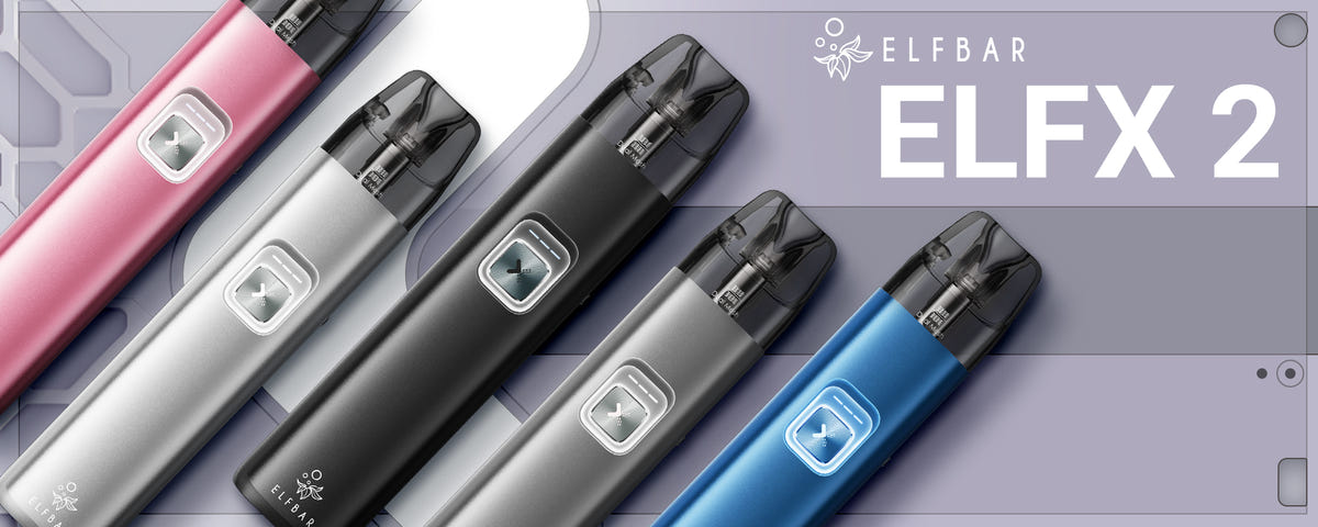 Elfbar ELFX 2 Kit, Farben Matte Black, Titanium Silver, Space Grey, Ocean Blue und Berry Pink