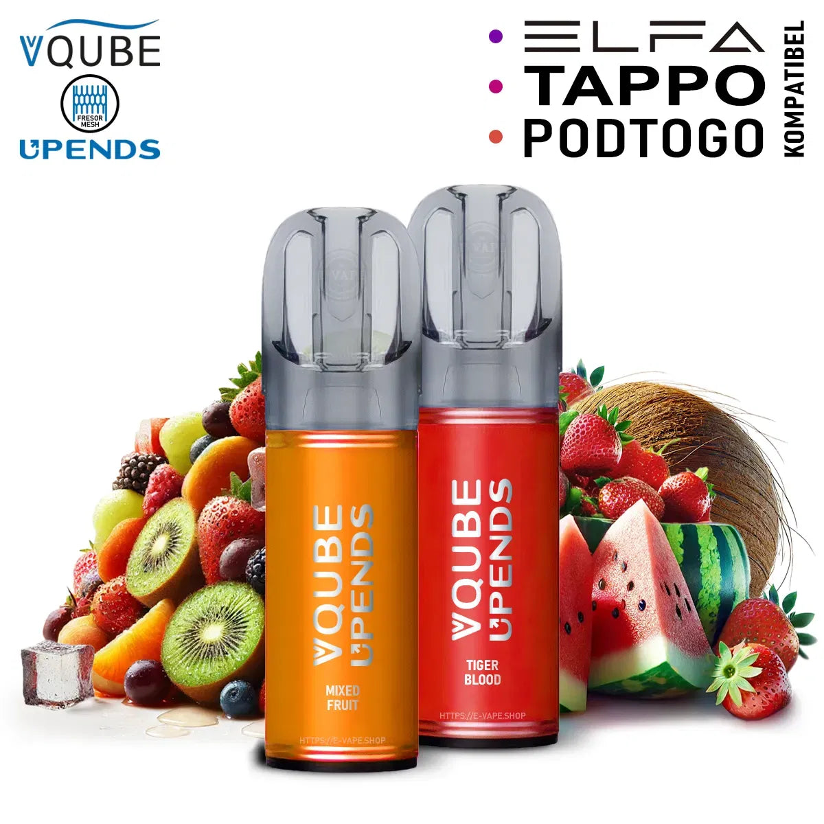Vqube Upends Pod Apple Ice 20mg 5EL