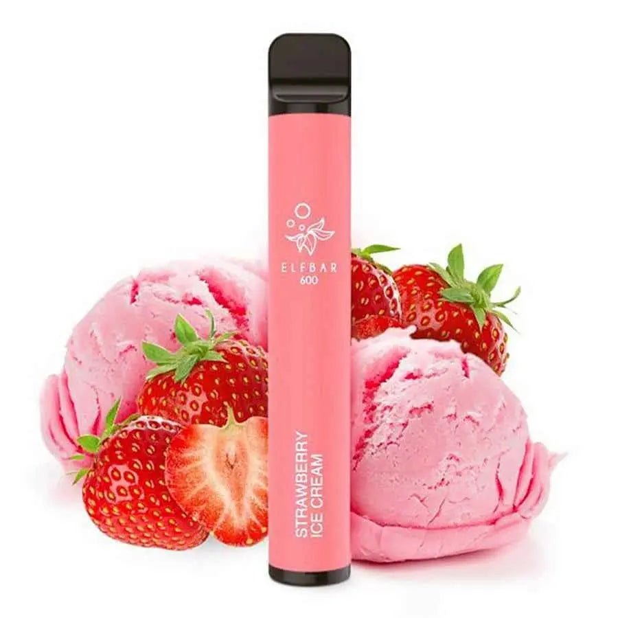 Elfbar 600 Strawberry Ice Cream NIKOTINFREI ⓿ - Vapechamp.de